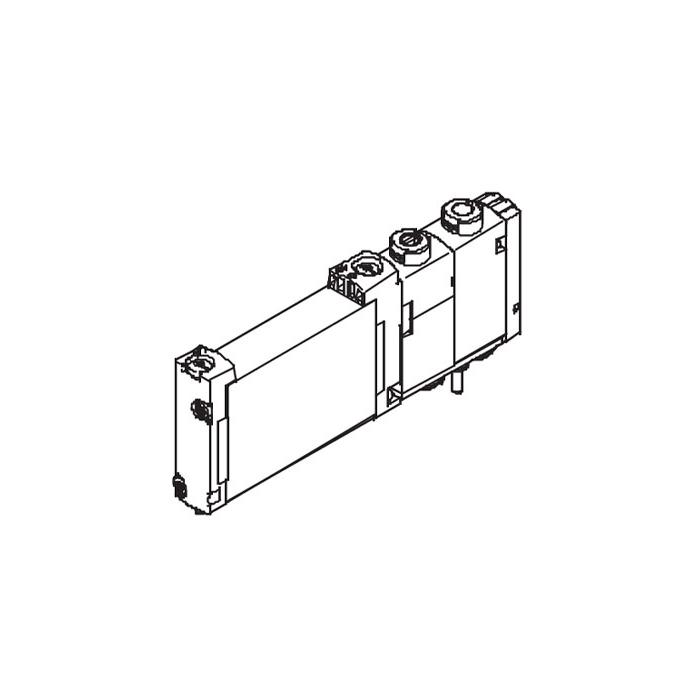 Plate valve M5, three position five-way valve, single electronic control, external pilot, medium pressure, valve width 10 mm, FAS-B10-P53U-Z, 8100710050